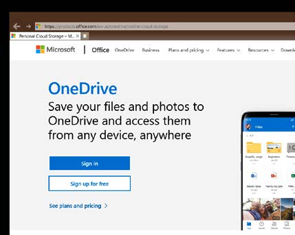 microsoft onedrive login address